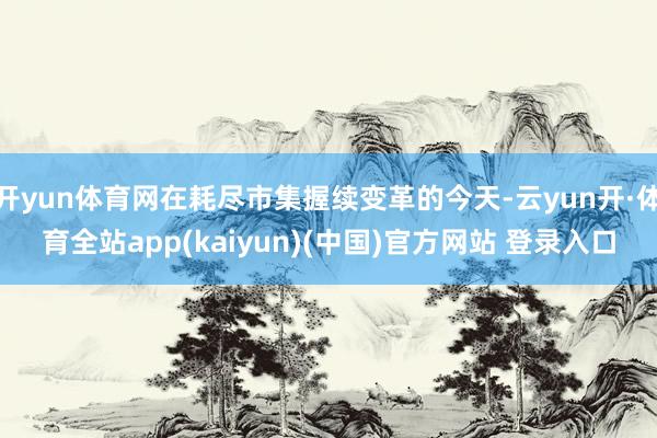 开yun体育网在耗尽市集握续变革的今天-云yun开·体育全站app(kaiyun)(中国)官方网站 登录入口