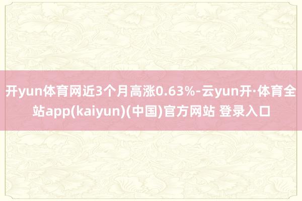 开yun体育网近3个月高涨0.63%-云yun开·体育全站app(kaiyun)(中国)官方网站 登录入口