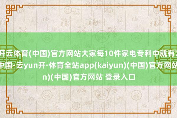 开云体育(中国)官方网站大家每10件家电专利中就有7件是来自中国-云yun开·体育全站app(kaiyun)(中国)官方网站 登录入口